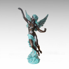 Grande figure Statue Angle Girl Bronze Sculpture Tpls-054